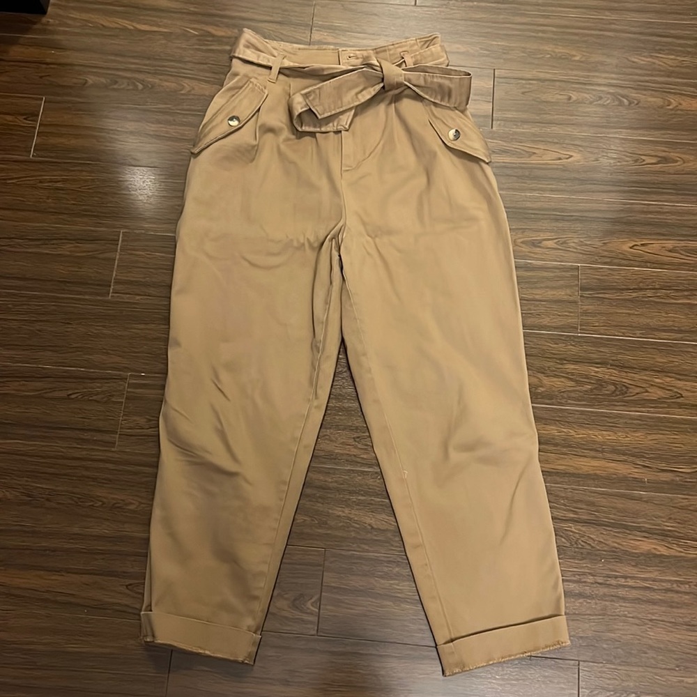 H&M beige high waisted balloon trousers size 4